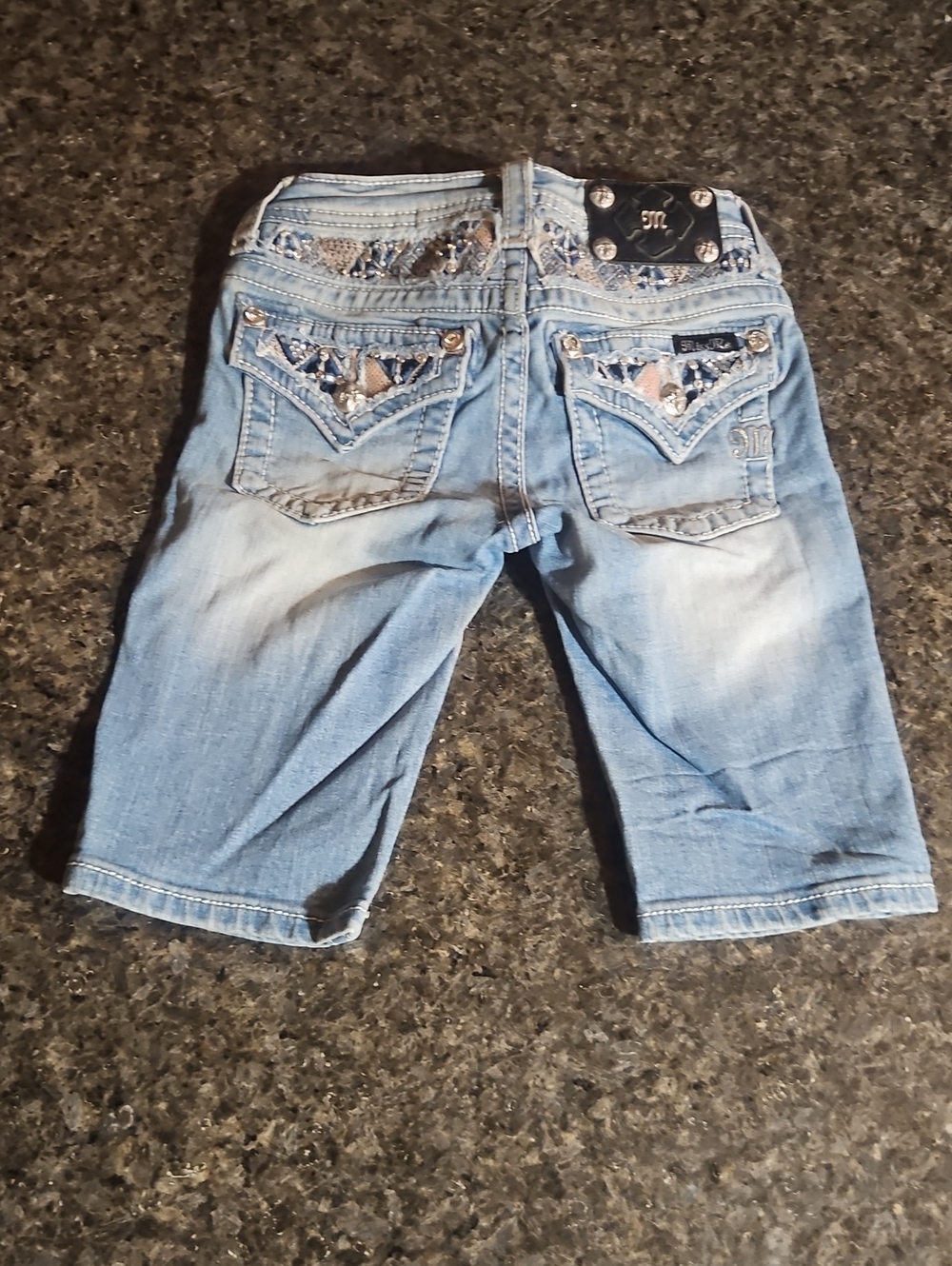 Miss Me Kids Light Blue Denim Shorts Size 8